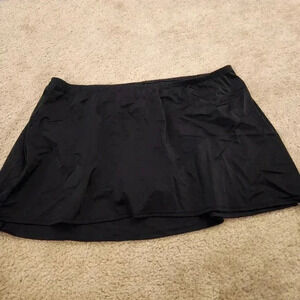 Womens Swim By Cacique Swim Skirt Black Plus Size 22 #Q337